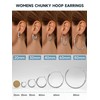 Silver Earrings for Women Silver Jewellery Chunky Silver Hoop Earrings