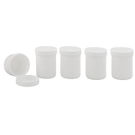 Kosmetex Empty tin, cosmetic jar, white, round, 50 g / 60 ml screw can, plastic jar, cream jar, jug, ointment box