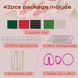 Generic Polymer Clay Earring Making Kit, DIY Molding Clay with Sculpting Tools, Kids Art Crafts Best Gift for Boys & Girls Age 3-12 Year Old, Small