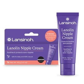 Lansinoh Crema Lanolina HPA para el Pezón, 40 ml, 100% Natural, Calma y Protege Pezones Agrietados y con Dolor, Multicolor