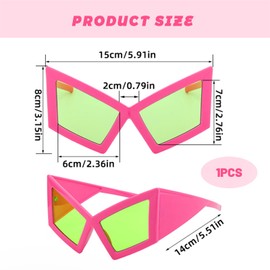 BellaBlend Telain Oversized Funny Sunglasses for Adults Women, Accessories for Parties and Hip-Hop Dance, Unique and Stylish Design (Rose)