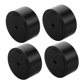 jojofuny 4pcs Audio Floor Mat Speaker Pad Speaker Feet Pad for Amplifier Speaker Cabinet Base Speaker Cabinet Feet Pads Speaker Mat Amplifier Cabinet Leg Pad Floor Pads Black Aluminum Alloy