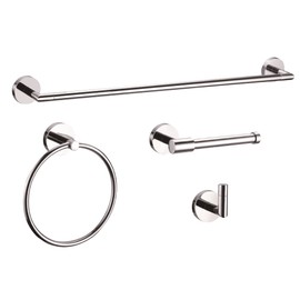 Design House 188714 Graz 4-Piece Bathroom Accessory Kit, Polished Chrome