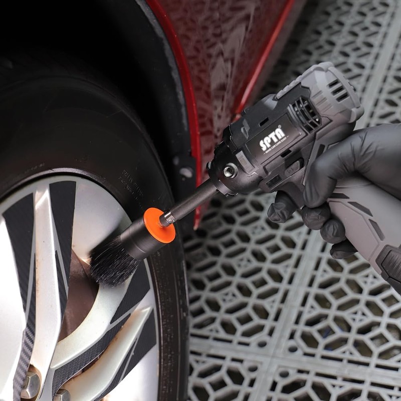 SPTA 5Pcs Car Detail Drill Brush Attachment Head Set for