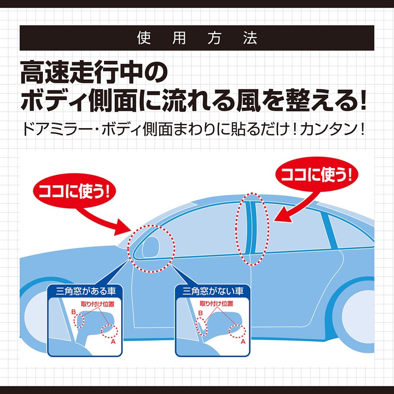 Amon 4986 Quiet Plan Wind Noise Reducing Fin Set