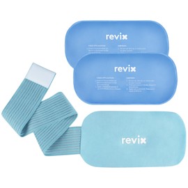 REVIX Cold Packs for Injuries, 2 Gel Packs, Soft and Flexible Hot & Cold Compress Large Ice Pack Wraps for Back, Knee, Leg and Ankle, Enhancing Comfort and Soothing Fatigue, 12" x 6"