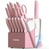 Astercook Knife Set, Kitchen Knives Set with Block and Sharpener