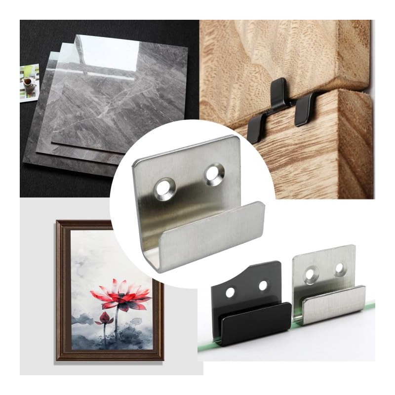 Runseaway 12 Pcs Stainless Steel Tile Display Hanger, Heavy Duty