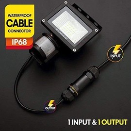 IP68 2/3 Way Waterproof Outdoor 3 Cable PG9 Black Plastic Connector Gland Electrical Junction Box 240v UK Mains, Plastic Easy Insertion and Extraction (2 Way Junction Box)