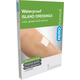 AEROFILM WATERPROOF ISLAND DRESSING 9X10CM pack of 3