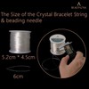 BEADNOVA 0.8mm Bracelet String Clear Craft Wire Stretch String Cord