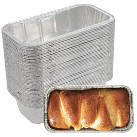 JIUMO Aluminum Foil Loaf Pan (50 Pcack), 8.5"x4.5" Bread Baking tins