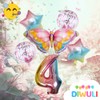 DIWULI Butterfly Balloons 4 Years - Number Birthday