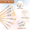 12pcs Gilding Brush Set, Paint Brush Set Acrylic Gold Leaf