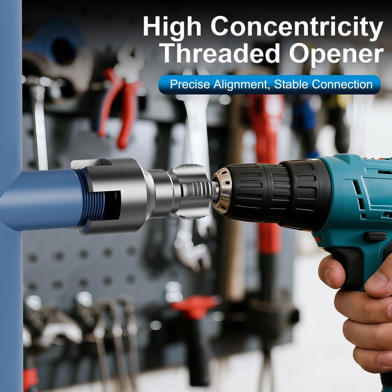 Integrated Internal & External Pipe Threading Tool, 1/2'' 3/4'' Dual-Function