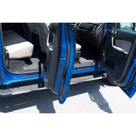 OEM Black Platinum Stainless Door Sill Plates Made for Ranger Supercrew 2019-2023