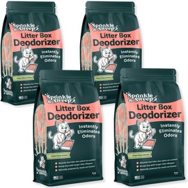Sprinkle & Sweep Litter Box Deodorizer - Cat Litter Deodorizer Non Toxic and Safe for Kittens - Litter Deodorizer Instantly Eliminates Foul Litter and Urine Odors (Pack of 4)