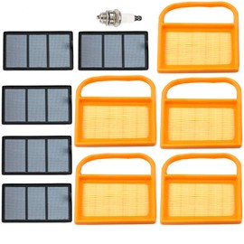 Leopop 5 pcs TS420 Air Filter Sets for STHIL TS410 TS420 TS 420 TS 410 Replace 4238 141 0300 Parts Kit Engine Chainsaw with Spark Plug for Stihl Concrete Saw Stihl TS420 Air Filter Parts