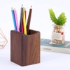 loranzi Wood Pen Holder for Desk,Natural Wooden Pencil Holder Desk