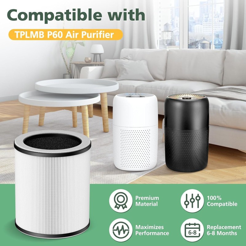 P60 Replacement Filters for TPLMB P60 Air Purifier, Also for