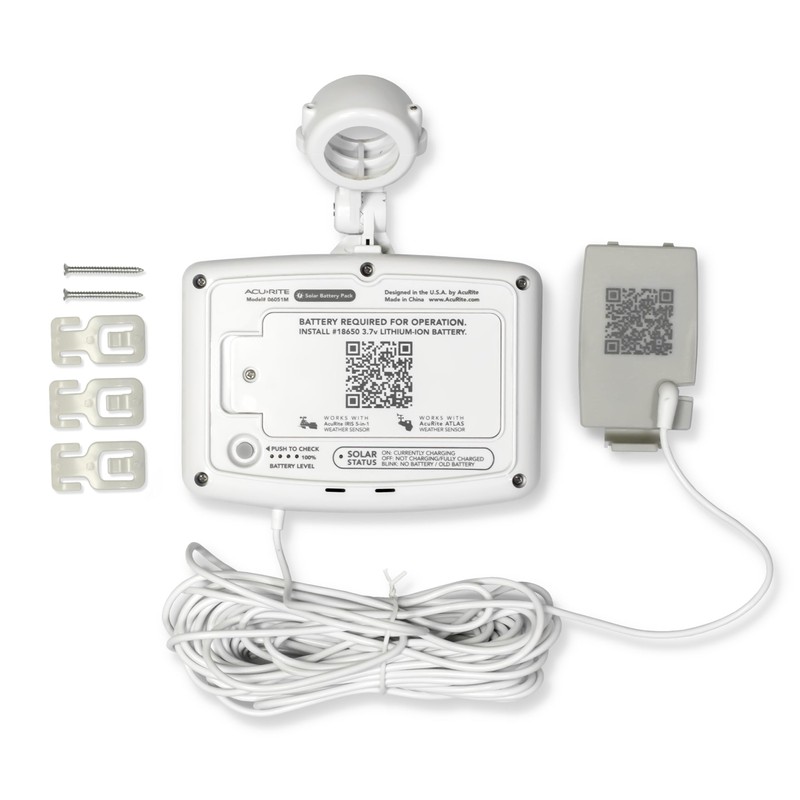 Solar Power Pack for AcuRite Atlas and AcuRite Iris Weather