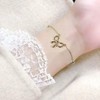 YANCHUN Gold Bow Necklace for Women Dainty Gold Bow Bracelet