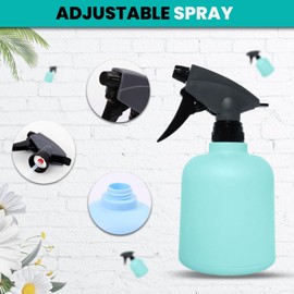 FZE Spray Bottles Pack of 2, 20 Oz/600ml Portable Plant Spray Bottle, Empty Spray Bottle with Ajustable Nozzle, Plant Mister Suitable Household Sanitation & Watering Plants (Green, Blue)