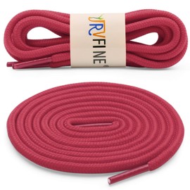 YJRVFINE Round Shoe Laces for Sneakers: Boot Hiking Athletic Hot Pink Shoelaces for Men&Women - 2 Pairs 32 Inch