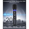 Wireless Microphone, One-Touch Mute & Dynamic RGB Lighting, Professional-Grade Dual