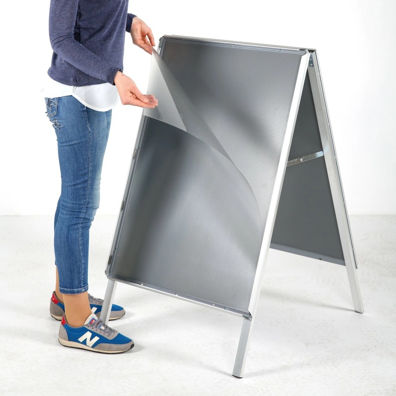 M&T Displays Sandwich Board Sidewalk Snap A-Frame Header Menu Holder