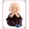 4 Pcs Baby Buddha Statue, No Evil Wise Monks, Hear