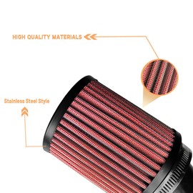 Chikia Upgraded Air Filter Kit Fits for Coleman CT200U CT200U-EX BT200X Warrior MB200 Baja Trailmaster KT196 200cc GX160 GX200 6.5hp Mini Bike Go Kart (Red)