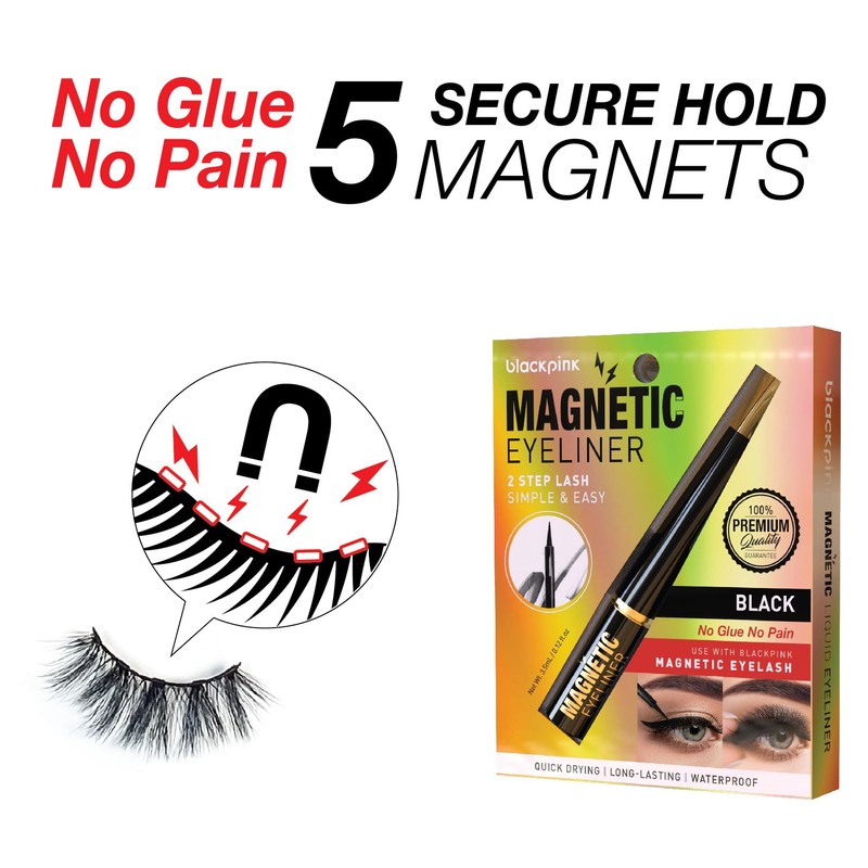 BlackPink Mink 5D Magnetic Lashes Liner-Lash 2 Step Simple Lover