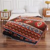 LHGOGO Bohemian Patterned Woven Sofa Throw Blanket with Tassels, Double-sided