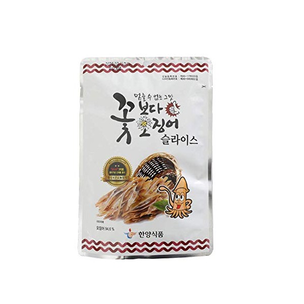 Korea Seasoned Dried Squid Snack Squid Over Flower 15g X 10 Pack 꽃보다오징어