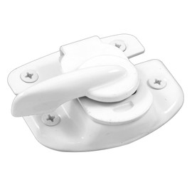 Prime-Line F 2618 Sash Lock, 1-3/4 and 1-1/2 In. Hole Centers, Fits Single/Double Hung Wood Windows, Stamped Steel, White-Painted, (Single Pack)