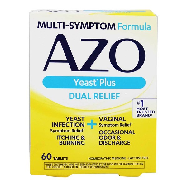 AZO Yeast Plus Tablets 60 ea (Pack of 6) -