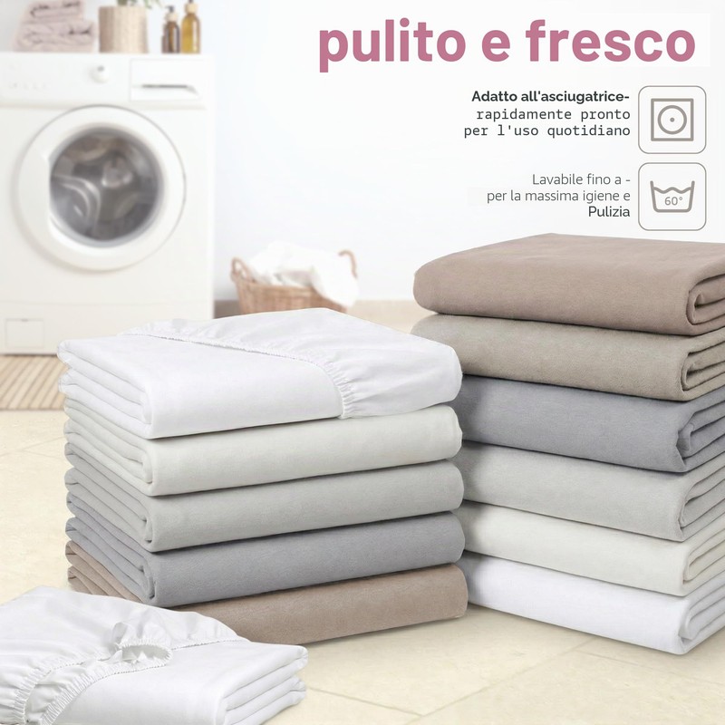 babybay 100573 lenzuolo con angoli, jersey deluxe adatto per il
