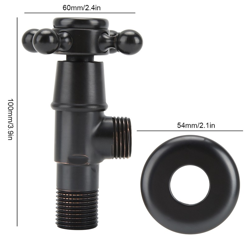 G1/2in Brass Hot and Cold Triangular Valve Water Stop Angle