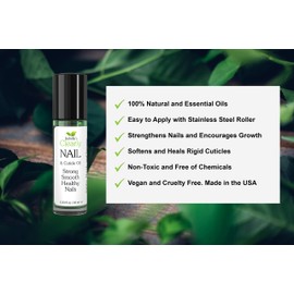 Clearly NAIL, Nail and Cuticle Oil Treatment I Nail Strengthener for Healthy Strong Nails + Cuticle Repair for Soft Healthy Cuticles I Blend of Natural + Essential Oils of Jojoba, Vitamin E, Tansy, Tea Tree.