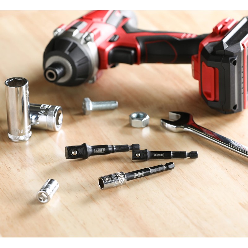 ARES 22048 – 2-Pack 3-Inch Impact Grade Socket Adapter Set