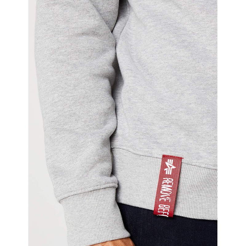 Alpha Industries Men’s Basic Sweater/Sweatshirt (Basic Sweater) - Grey (Grey