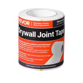 VEVOR Drywall Mesh Tape, 5.91 inch W x 98.43 ft L Self-Adhesive Fiberglass Drywall Joint Tape, 12 Rolls Dry Wall Patch for Easy Sheetrock Ceiling Crack Repair, to Achieve Smooth Even Wall Surface
