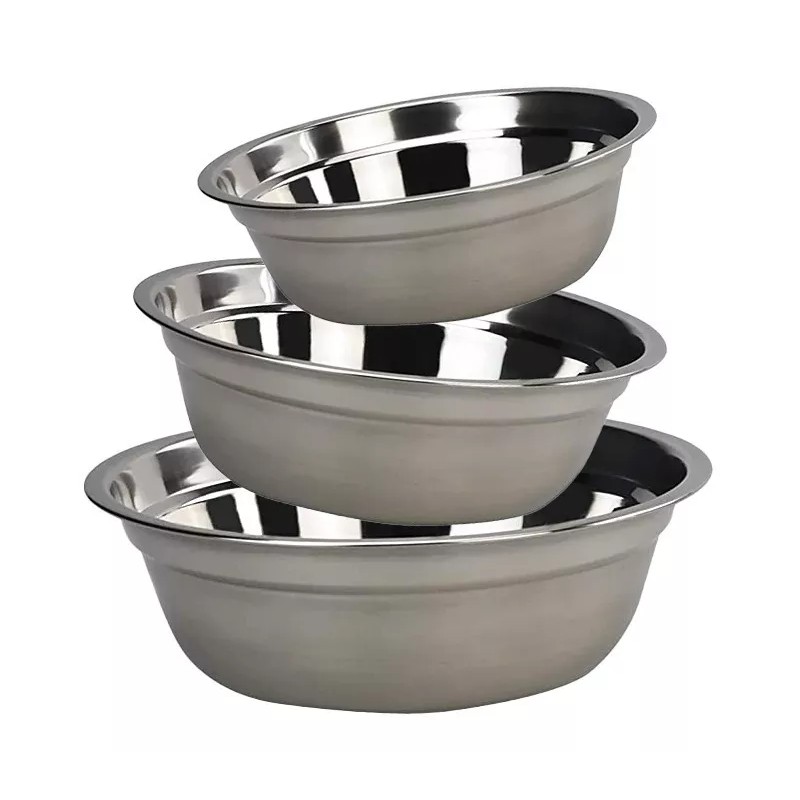 XOF Kit 3 Pz Tazon Bowl Ensaladera Acero Inoxidable Cocina