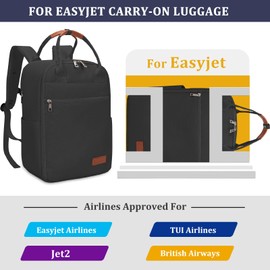 for Easyjet Cabin Bag 45x36x20 Underseat Cabin Luggage Backpack for New Eeasy Jet Waterproof Hand Luggage Bag Small Carry on Travel Backpack Cabin Size Rucksack for Plane Airplanes Flight Bag