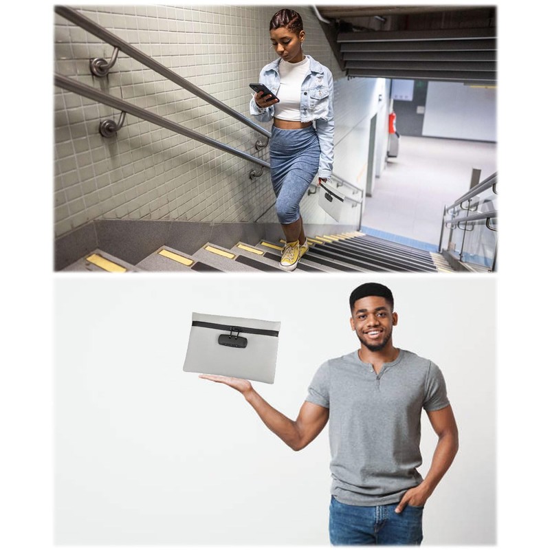 Fireproof and Waterproof Bag with Lock, Wallet with Lock, Odourproof