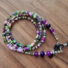 Glasses Chain - Beaded Spectacle Cord - Purple Pink Green