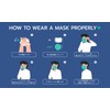 50 Pieces] Non-woven Fabric 3-Layer Mask, Regular Size, 50 Pieces,