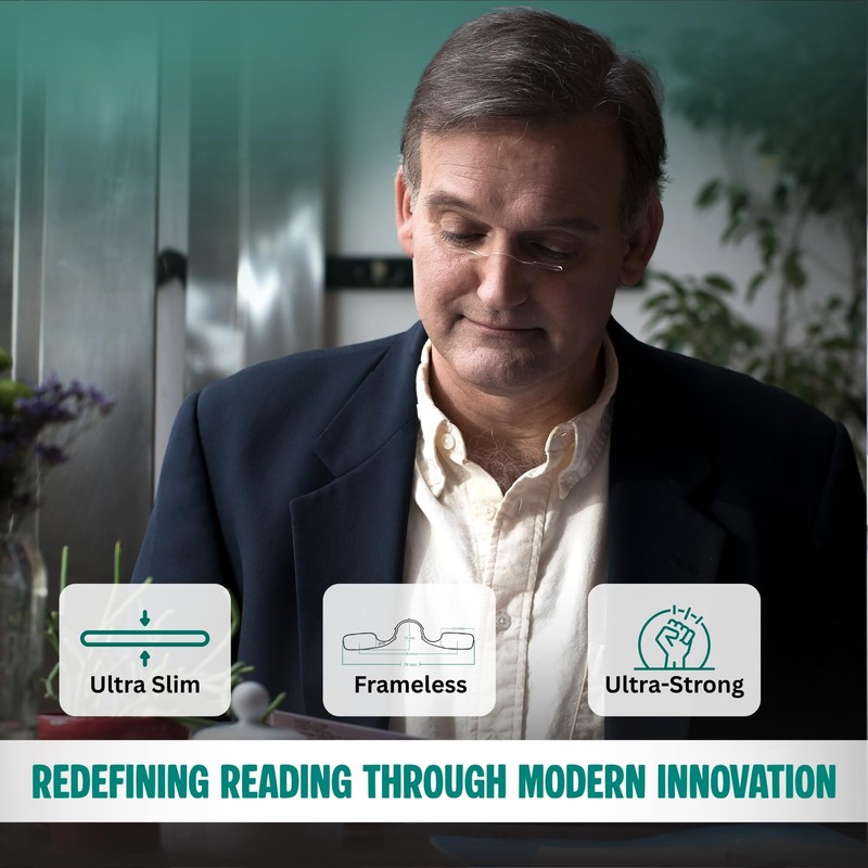 glens Unisex Armless Reading Glasses - 3 Readers in +2.5