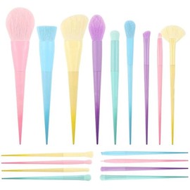 Set de Brochas para Maquillaje, 17 Piezas Brochas para Maquillaje, Pinceles de Maquillaje Profesional con Pelaje Suave y Tubo de Aluminio Grueso para 